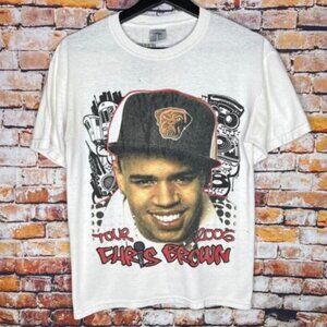 Vintage Chris Brown Tour 2006 Lil Wayne NeYo T Shirt 00s
